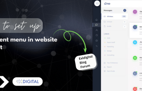 How to set up persistent menu in website chatbot
